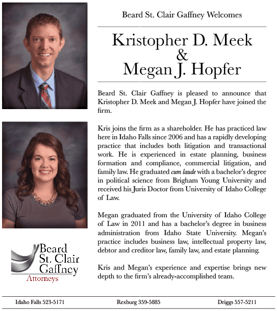 BSG Welcomes Kristopher Meek and Megan Hopfer